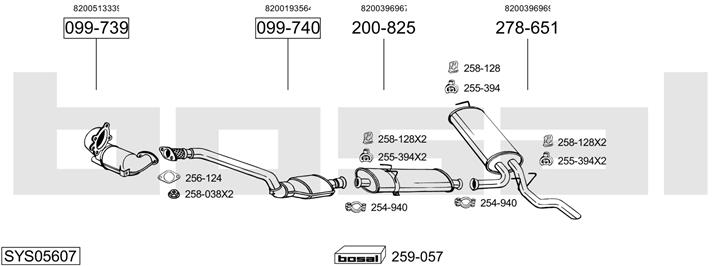 Bosal SYS05607 Exhaust system SYS05607