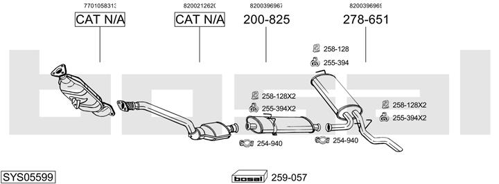 Bosal SYS05599 Exhaust system SYS05599