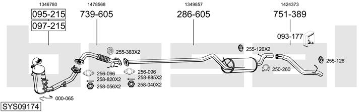 Bosal SYS09174 Exhaust system SYS09174