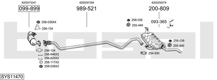 Bosal SYS11470 Exhaust system SYS11470