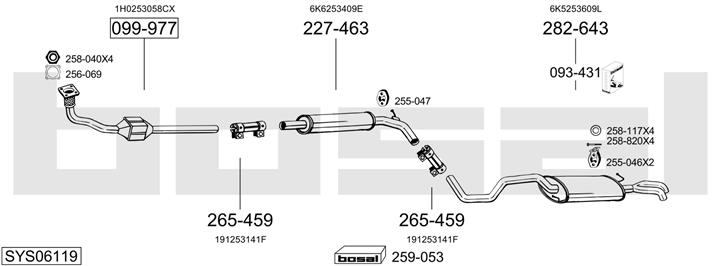 Bosal SYS06119 Exhaust system SYS06119