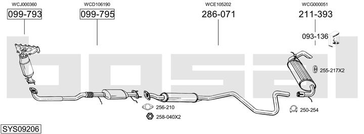 Bosal SYS09206 Exhaust system SYS09206