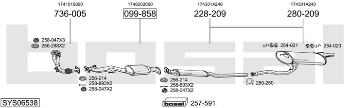 Bosal SYS06538 Exhaust system SYS06538