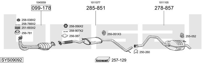 Bosal SYS09092 Exhaust system SYS09092