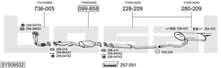 Bosal SYS06532 Exhaust system SYS06532