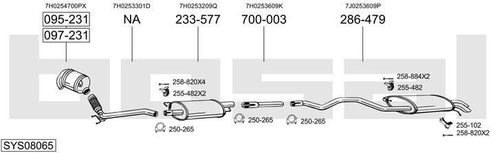 Bosal SYS08065 Exhaust system SYS08065