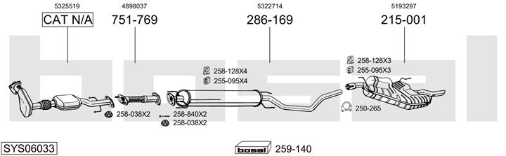 Bosal SYS06033 Exhaust system SYS06033