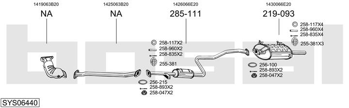 Bosal SYS06440 Exhaust system SYS06440