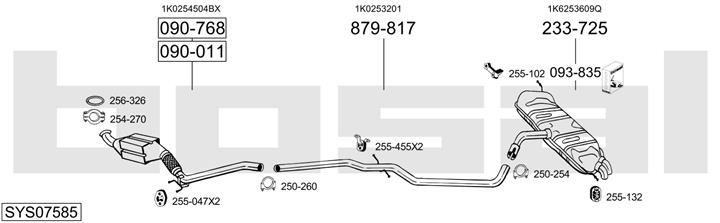 Bosal SYS07585 Exhaust system SYS07585