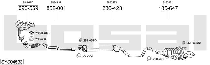 Bosal SYS04533 Exhaust system SYS04533
