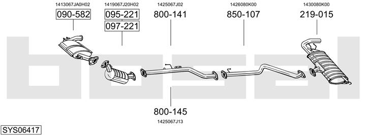 Bosal SYS06417 Exhaust system SYS06417