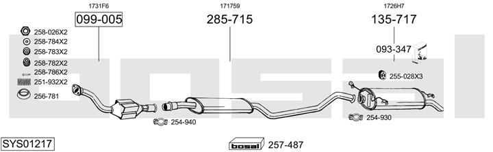 Bosal SYS01217 Exhaust system SYS01217