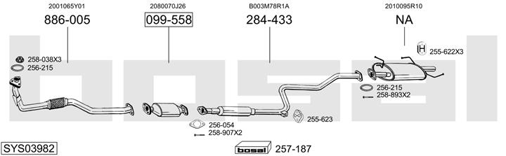Bosal SYS03982 Exhaust system SYS03982