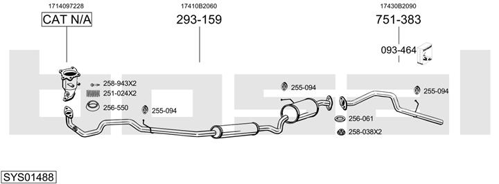 Bosal SYS01488 Exhaust system SYS01488