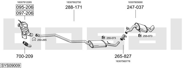 Bosal SYS09009 Exhaust system SYS09009