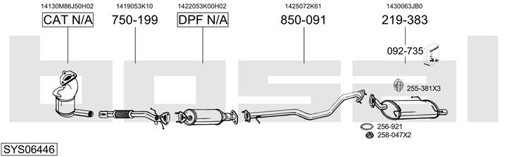 Bosal SYS06446 Exhaust system SYS06446