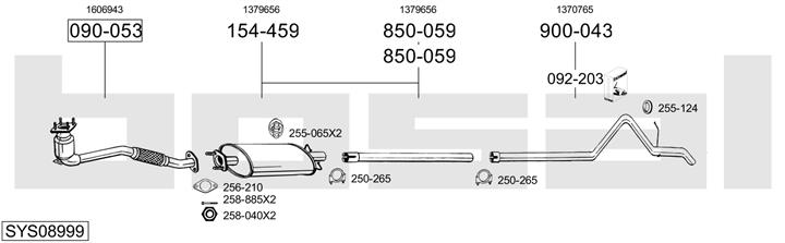 Bosal SYS08999 Exhaust system SYS08999