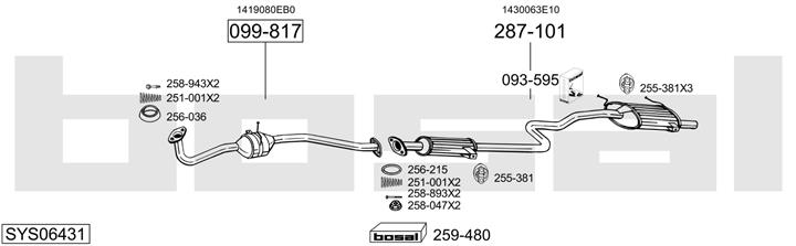 Bosal SYS06431 Exhaust system SYS06431
