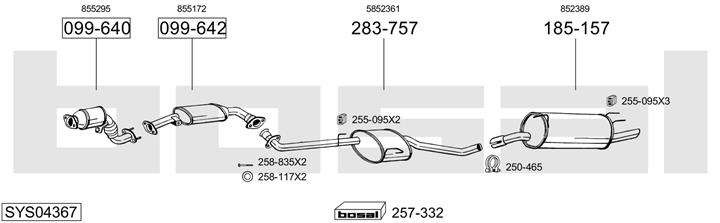 Bosal SYS04367 Exhaust system SYS04367