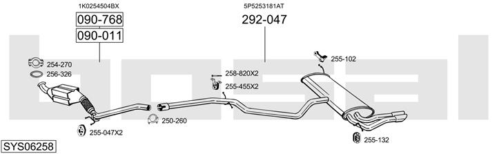 Bosal SYS06258 Exhaust system SYS06258