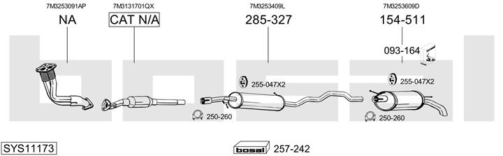 Bosal SYS11173 Exhaust system SYS11173