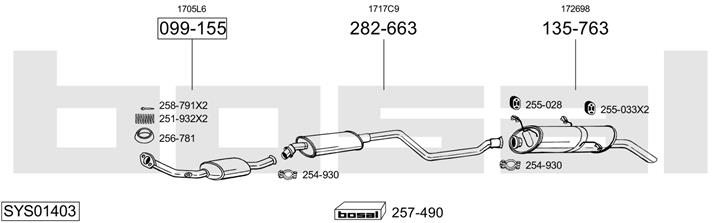 Bosal SYS01403 Exhaust system SYS01403