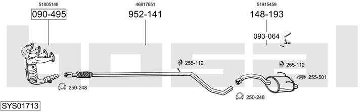 Bosal SYS01713 Exhaust system SYS01713