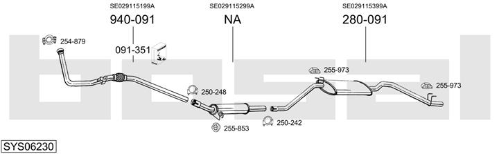 Bosal SYS06230 Exhaust system SYS06230