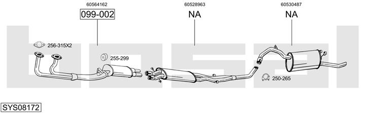 Bosal SYS08172 Exhaust system SYS08172