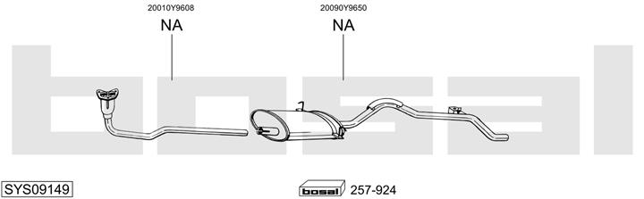Bosal SYS09149 Exhaust system SYS09149