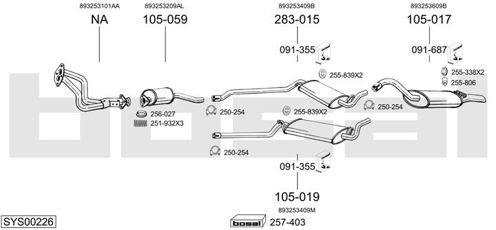 Bosal SYS00226 Exhaust system SYS00226