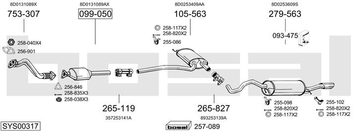 Bosal SYS00317 Exhaust system SYS00317