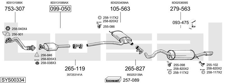 Bosal SYS00334 Exhaust system SYS00334