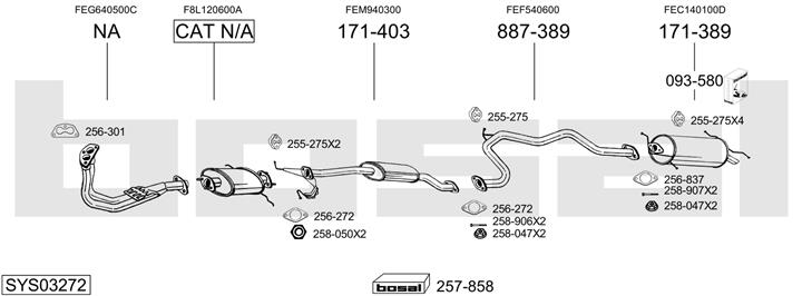 Bosal SYS03272 Exhaust system SYS03272