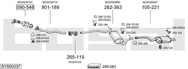 Bosal SYS00337 Exhaust system SYS00337