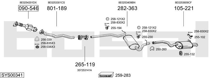 Bosal SYS00341 Exhaust system SYS00341