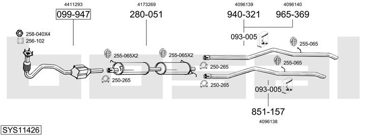 Bosal SYS11426 Exhaust system SYS11426