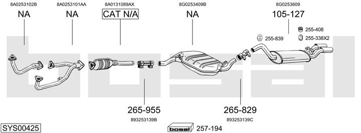Bosal SYS00425 Exhaust system SYS00425