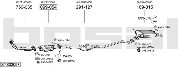 Bosal SYS03097 Exhaust system SYS03097