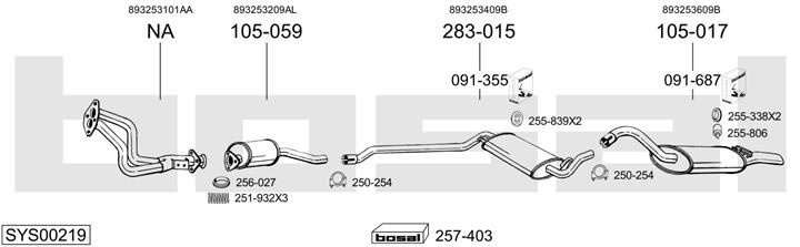 Bosal SYS00219 Exhaust system SYS00219