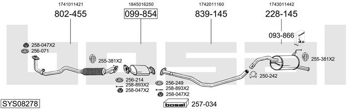 Bosal SYS08278 Exhaust system SYS08278