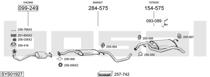 Bosal SYS01927 Exhaust system SYS01927