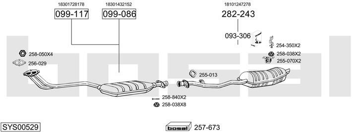 Bosal SYS00529 Exhaust system SYS00529