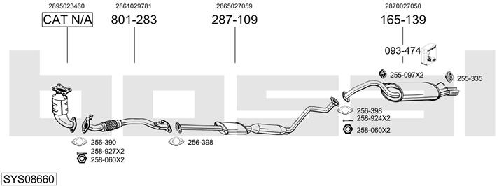 Bosal SYS08660 Exhaust system SYS08660