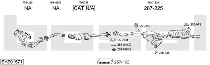 Bosal SYS01571 Exhaust system SYS01571