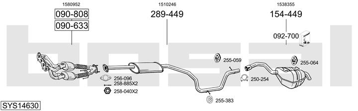 Bosal SYS14630 Exhaust system SYS14630