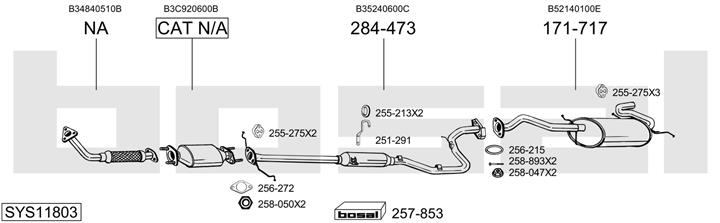 Bosal SYS11803 Exhaust system SYS11803