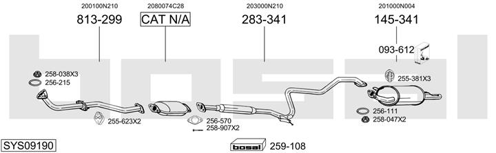 Bosal SYS09190 Exhaust system SYS09190