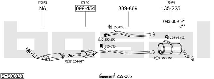 Bosal SYS00838 Exhaust system SYS00838