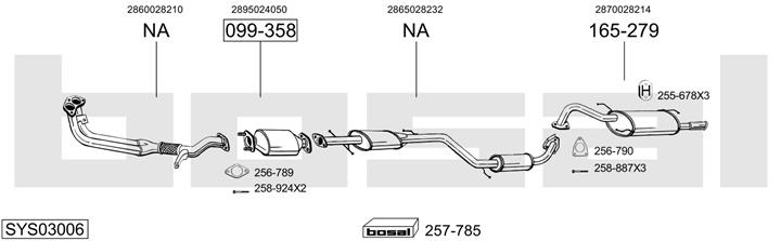 Bosal SYS03006 Exhaust system SYS03006